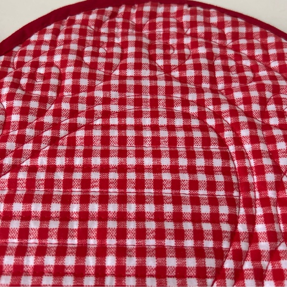 Set of 4 Cupcakes & Cashmere Red Heart Placemat Picnic Style Gingham NEW - Picture 11 of 13